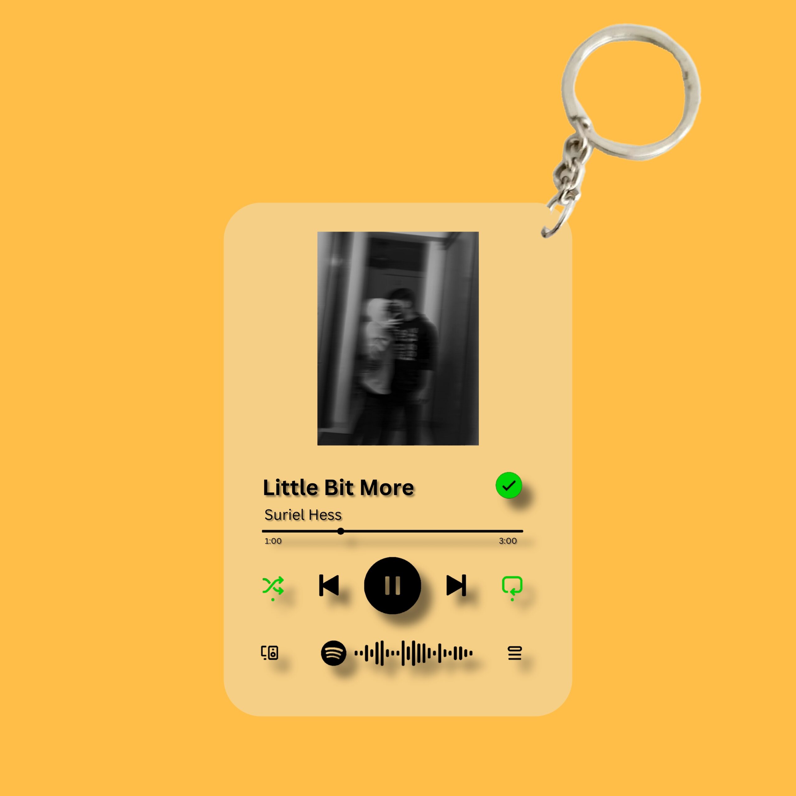 customized Spotify keychain